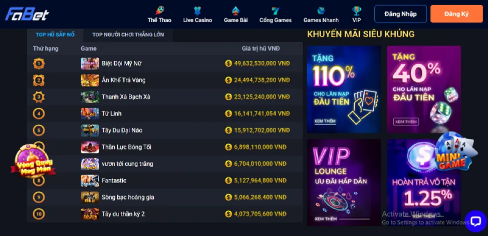 Banner khuyến mãi acb888